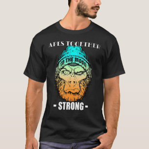T-shirt Singes Ensemble Forts Actions Montent Seulement À