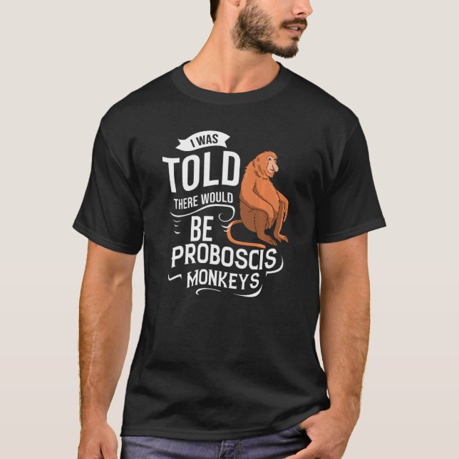 T-shirt Singes Proboscis Longue Noeud (Devant)