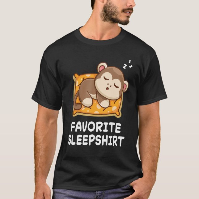 T-shirt Singes singes Nap Dormir Pyjama Pyjama N (Devant)