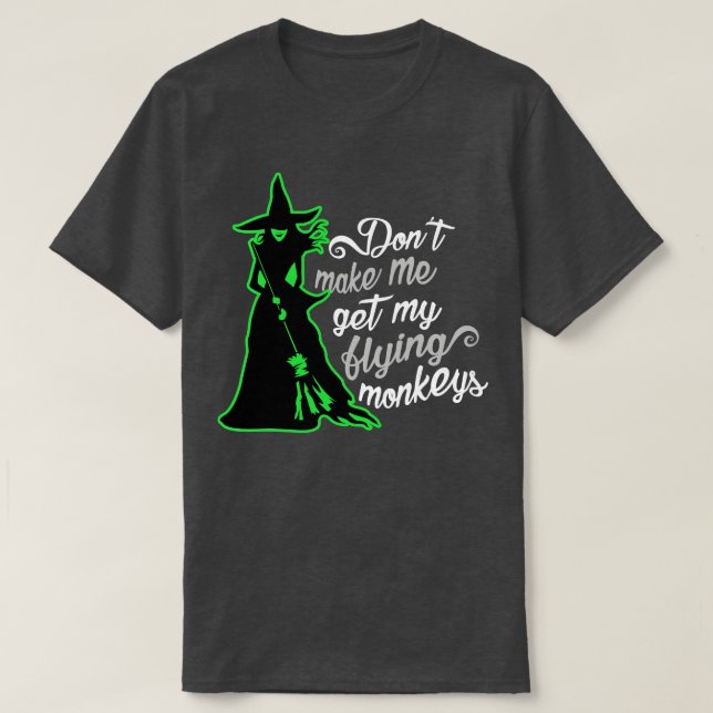 T-shirt Singes volants de sorcière méchante (Design devant)