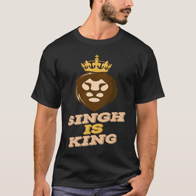 T-shirt Singh est le roi Lion (Devant)