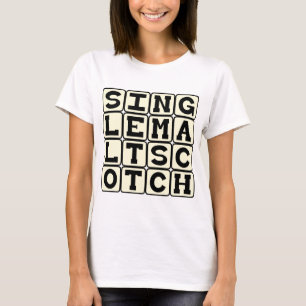 T-shirt Single Malt Scotch, Boisson Alcoolisée