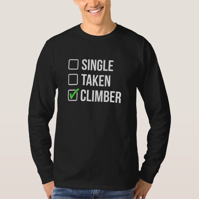 T-shirt Single Taken Climber Rock Climbing Bouldering Moun (Devant)