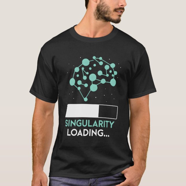 T-shirt Singularité Chargement Ai Prompt Intelligence Offi (Devant)