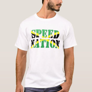 T-shirt Singulet jamaïcain de drapeau de nation de vitess
