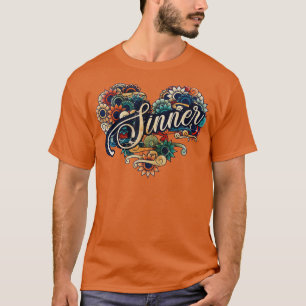 T-shirt Sinner VIGNETTE COULEUR VINTAGE