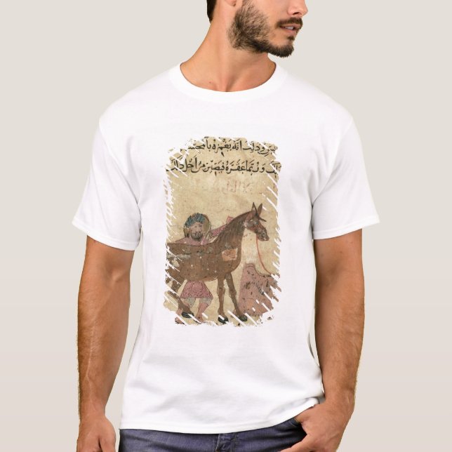 T-shirt S'inquiétant du cheval, illustration (Devant)