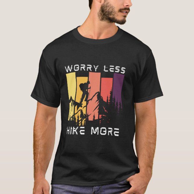 T-shirt S'inquiéter moins, randonner plus (Devant)