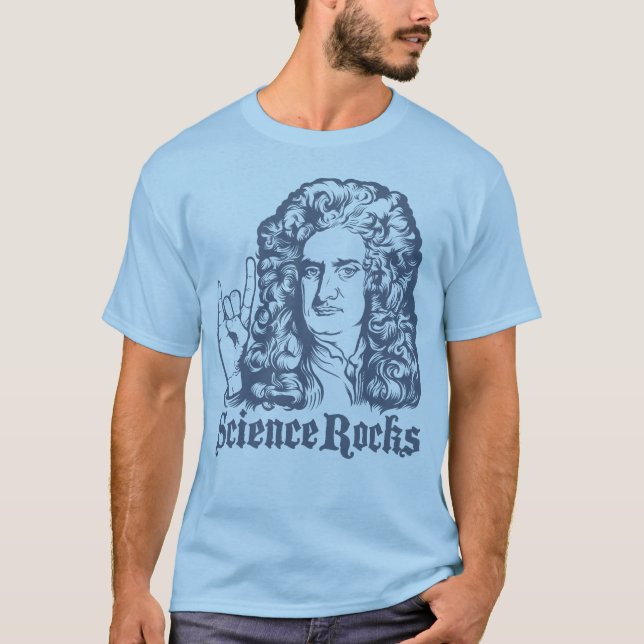 T-shirt Sir Isaac Newton Science Rocks Chemises (Devant)
