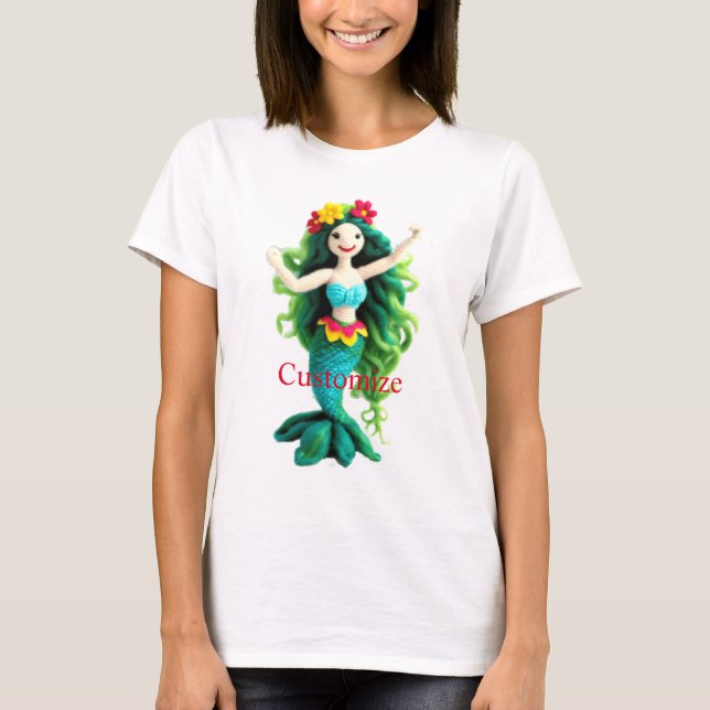 T-shirt Sirène à poil vert Thunder_Cove (Devant)