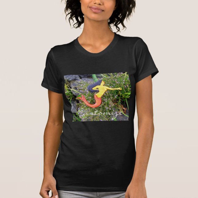 T-shirt sirène à queue rousse (Devant)