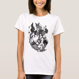 T-SHIRT SIRÈNE ASIATIQUE DU SUD D'UN DIEU D'ART