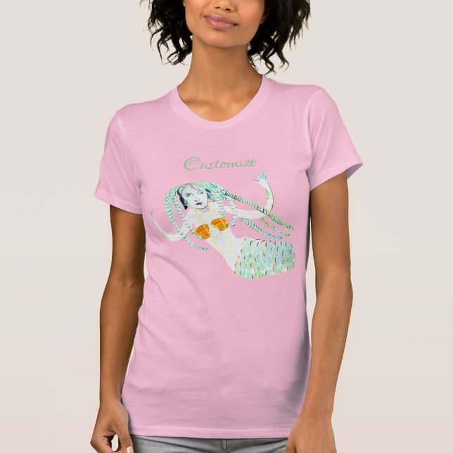 T-shirt Sirène avec Dreadlocks Thunder_Cove (Devant)