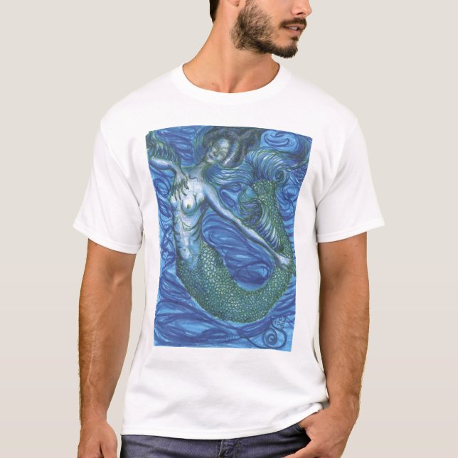 T-shirt sirène bleue (Devant)