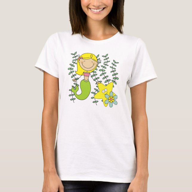 T-shirt Sirène blonde (Devant)