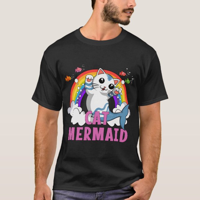T-shirt Sirène Chat (Devant)