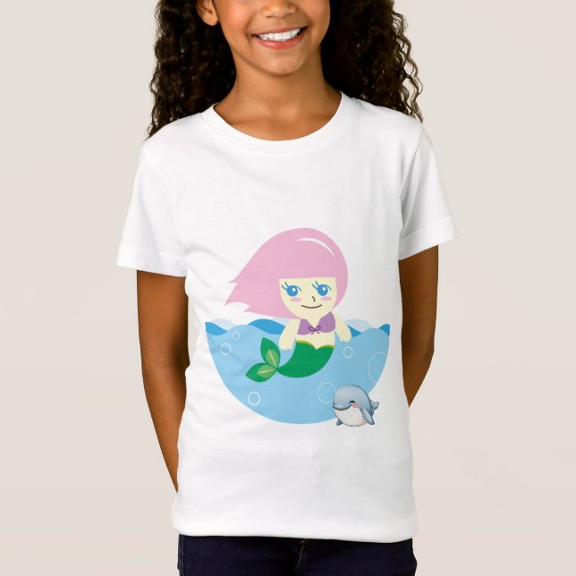 T-Shirt sirène, conte de fées, océan (Devant)