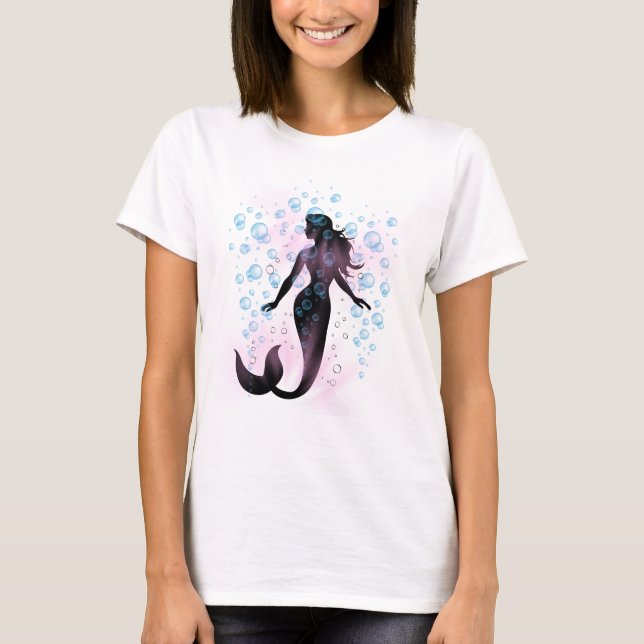 T-shirt Sirène dans des marées douces (Devant)