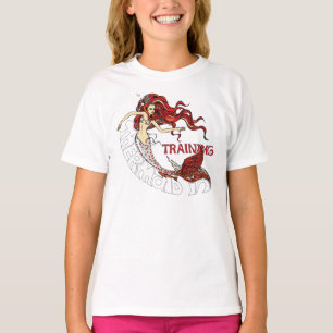T-shirt Sirène dans la formation, enfants (roux)