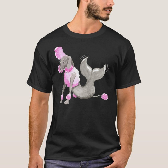 T-shirt Sirène de caniche (Devant)