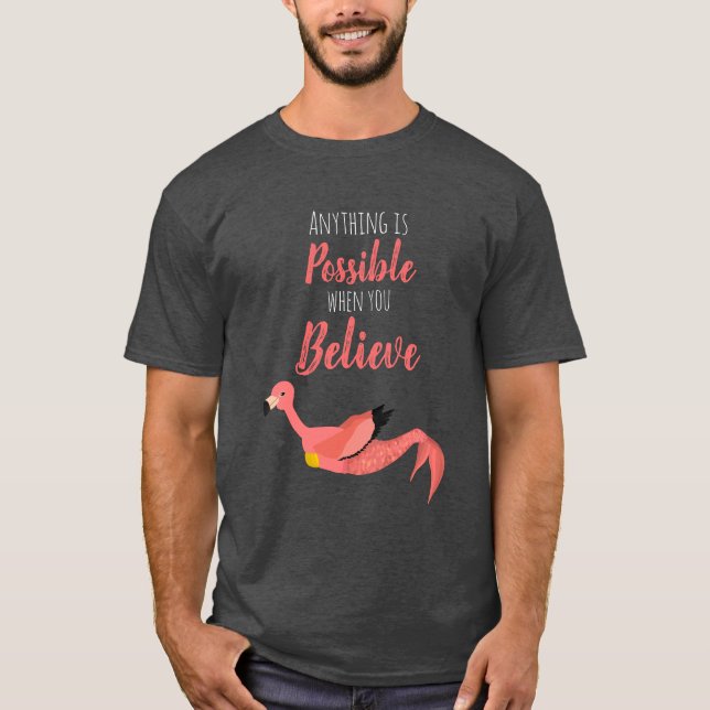 T-shirt Sirène de Flamant rose amusante et citation inspir (Devant)