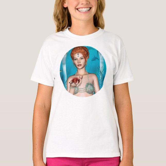 T-shirt Sirène de l'océan (Devant)