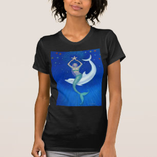 T-shirt Sirène de lune de dauphin