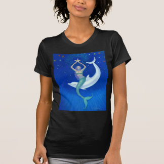 T-shirt Sirène de lune de dauphin