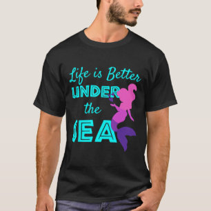 T-shirt Sirène de natation plongée 