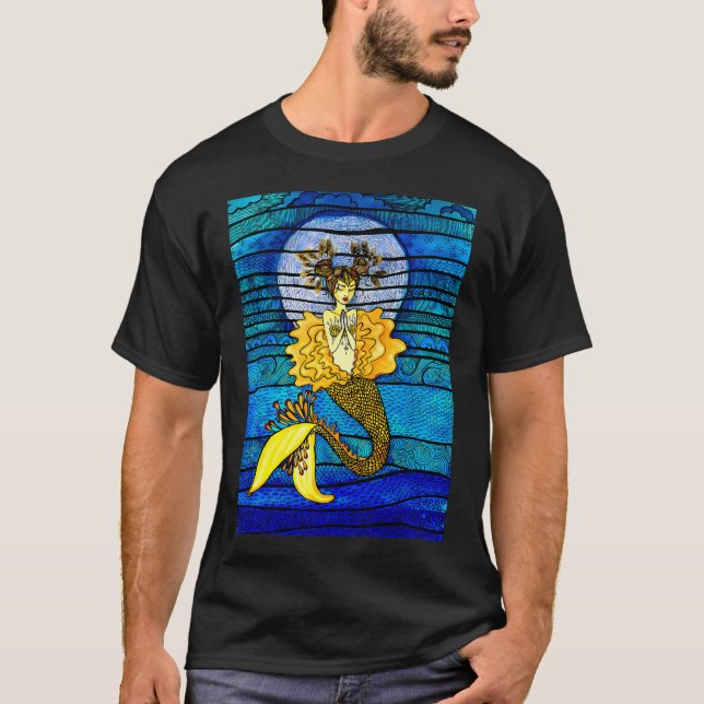 T-shirt Sirène de prière ensoleillée (Devant)