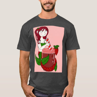 T-shirt Sirène de thé glacé à la fraise