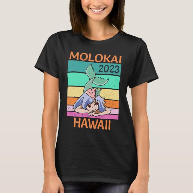T-shirt Sirène de vacances de Molokai 2023 (Devant)