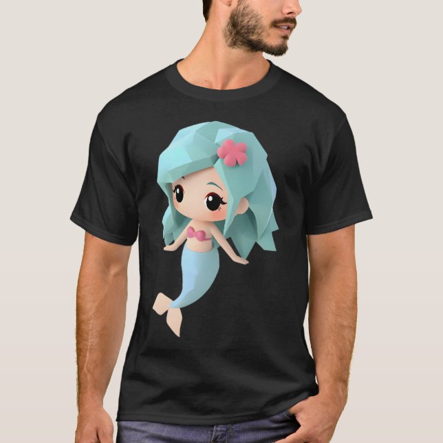 T-shirt Sirène en Origami (Devant)
