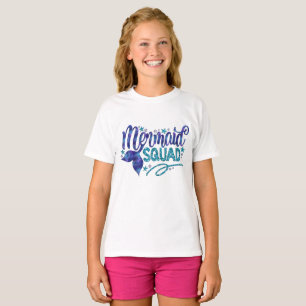 T-shirt Sirène - "Escadron de sirène" - Parties scintillan