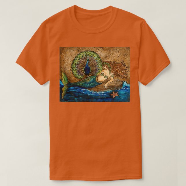 T-shirt Sirène et Imaginaire Peacock (Design devant)