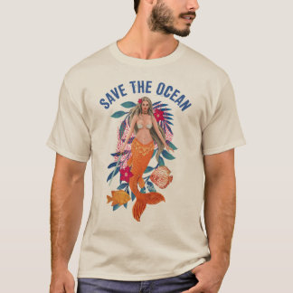 T-shirt Sirène Guerrière - Sauvez L'Océan