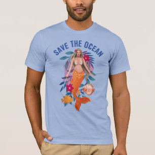T-shirt Sirène Guerrière - Sauvez L'Océan