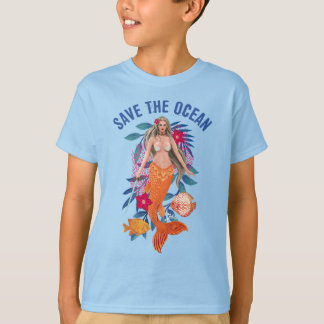 T-shirt Sirène Guerrière - Sauvez L'Océan