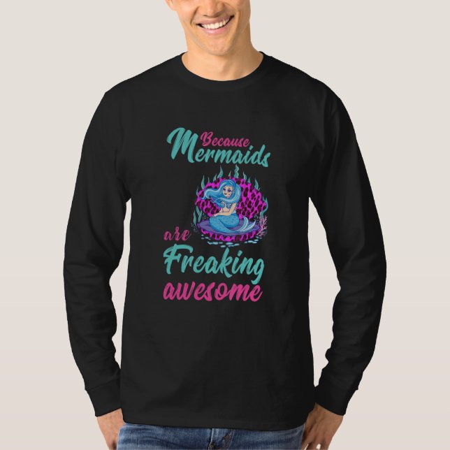 T-shirt Sirène Léopard Aqua Coquille Saint-Jacques Incroya (Devant)