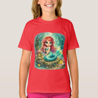 T-shirt Sirène Magique | Conception de Fantaisie Sous-Mari