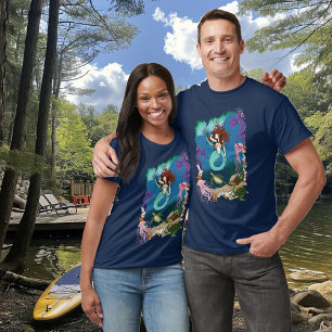 T-shirt Sirène Mystique Océan Fantastique Vie Bleue de la 