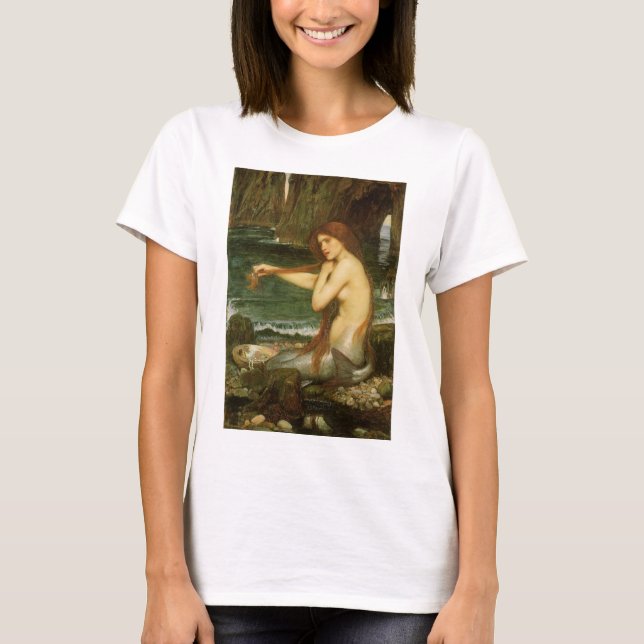 T-shirt Sirène par John William Waterhouse (Devant)