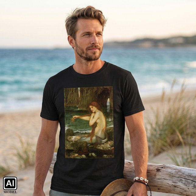 T-shirt Sirène par John William Waterhouse (A Mermaid by JW Waterhouse is a vintage Victorian Era Pre-Raphaelite fine art painting of a mermaid.)