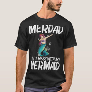 T-shirt Sirène Pour Papa Père Triton Humain Poisson Créatu