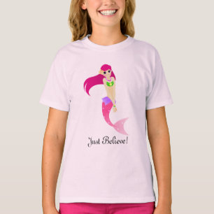 T-shirt sirène rose