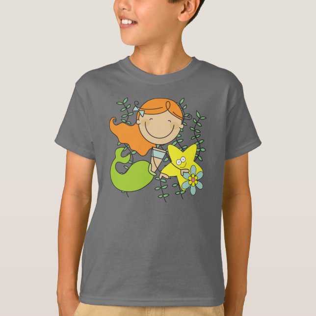T-shirt Sirène rousse (Devant)