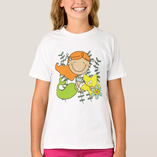T-shirt Sirène rousse (Devant)