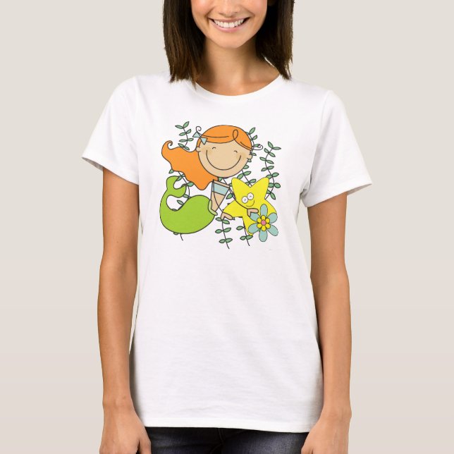 T-shirt Sirène rousse (Devant)