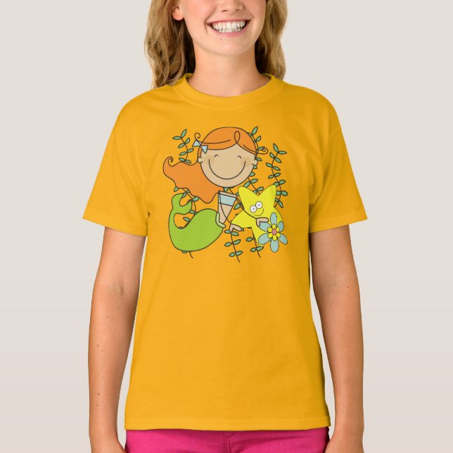 T-shirt Sirène rousse (Devant)