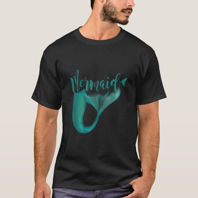 T-shirt Sirène Sirène Noir Gris (Devant)